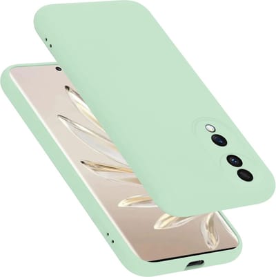 Cadorabo Hoesje geschikt voor Honor 70 in LIQUID LICHT GROEN - Beschermhoes gemaakt van flexibel TPU silicone Case Cover