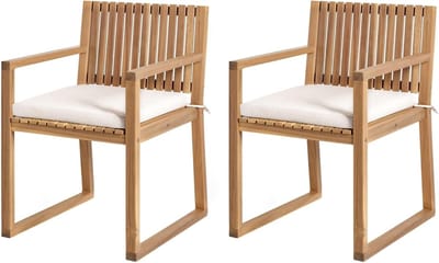 Tuinstoelen Set - Houten Stoelen - Buiten Zitten - Acaciahout Gecertificeerd - 54x59x80 cm - Bruin