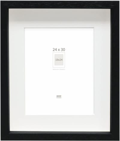 Deknudt Frames Fotolijst - zwart met passe-partout - 18x24 / 24x30 cm