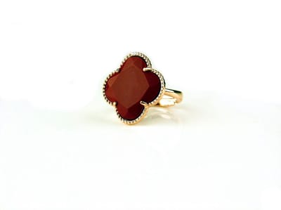 model Fiori ring in zilver roze verguld koraalrood