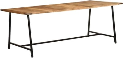 Eettafel Massief Mangohout - Houten Tafel Keuken - Gezellig Tafelen - Unieke Houtnerven - 200 x 100 x 75 cm
