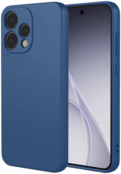 Hoesje geschikt voor Oppo Reno15 - Phonesta Soft Silk Silicone Back Cover - Donkerblauw