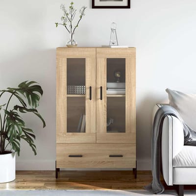 vidaXL - Hoge - kast - 69,5x31x115 - cm - bewerkt - hout - sonoma - eikenkleurig