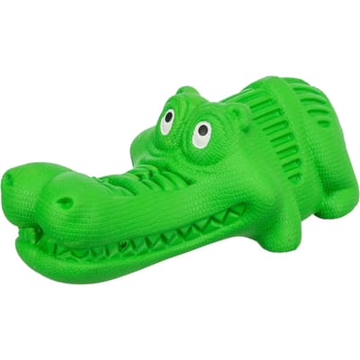 Trixie Snack Krokodil Natuurrubber - Geluidloos Hondenspeeltje 18 cm - 2 Stuks