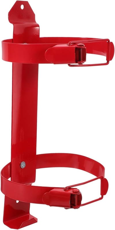 Brandblusser Houder - Wandbeugel Blusser - Veilige Bevestiging - Verstelbaar Ontwerp - 25.5 x 11.5 cm - Rood