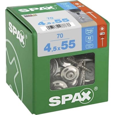 SPAX 4587000450556 Spengler-schroef 4.5 mm 55 mm T-STAR plus RVS A2 70 stuk(s)