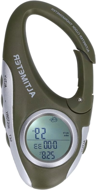 Digitale Hoogtemeter - Barometer Klok - Buitensporten Outdoor - Multifunctioneel Weer - 14 x 6 x 3 cm - Zwart