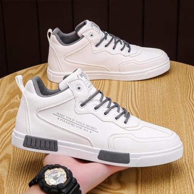 Heren Antislip Leren Casual Schoenen Formele Kleding Lichtgewicht Herenschoenen Modetrend Outdoor Wandelschoenen 45 beige