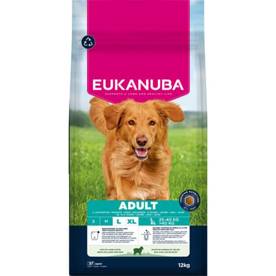 12 kg Eukanuba Premium Nutrition Adult Large & Giant Breed Lamb & Rijst Droogvoer voor honden
