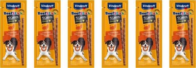 Vitakraft - Hondensnacks Kip - Beefsticks School - 6 x 20 g