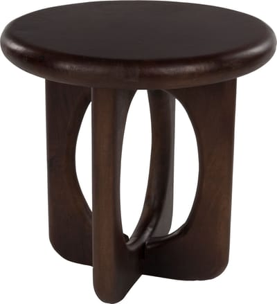 Housecraft Living Jani Bijzettafel Rond 40 cm Mangohout Donkerbruin