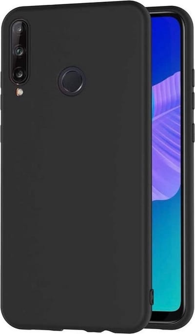 LuxeBass Hoesje geschikt voor Huawei P40 Lite E - Anti Scratch - Silicone case - Soft cover - Zwart