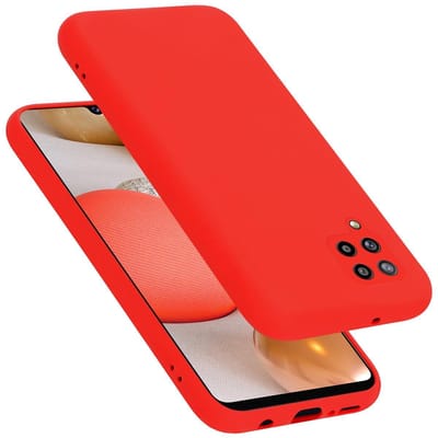 Cadorabo Hoesje geschikt voor Samsung Galaxy A42 4G in LIQUID ROOD - Beschermhoes gemaakt van flexibel TPU silicone Case Cover