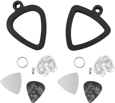 Allecto - Gitaar Plectrum Houder - Pick Case Set - Handig voor Muzikanten - 2x Plectrumketting - Perfect voor Gitaar en Ukulele - Inclusief Coole