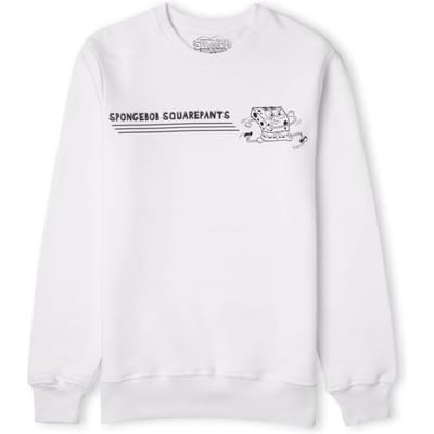 SpongeBob SquarePants Sprinting Through The Sea Unisex Sweater - Wit - S