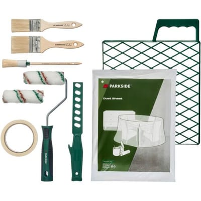 PARKSIDE Muurverfset of verfroller met telescopische steel (Schilder set 10)