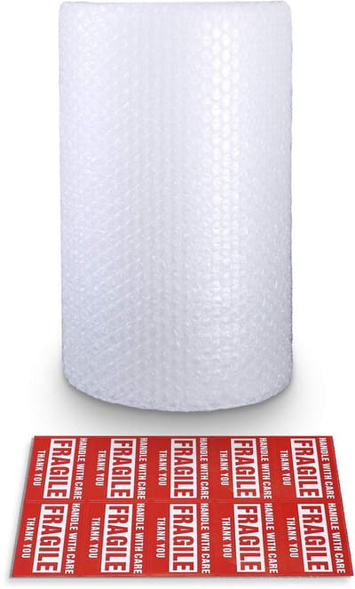 Bubble demping wrap rollen 3/16 inch x 12 inch x 15 ft - Geperforeerd elke 12 inch - Voor verpakking en verzending