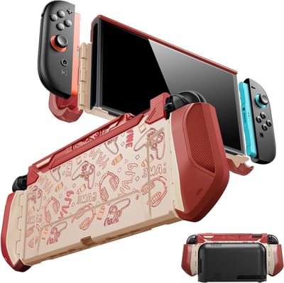 Rugged Beschermcase voor Nintendo Switch 2 - Dockable TPU Grip met Snelle Joy-Con Ontgrendeling en Accessoires voor 7.9 Inch Gaming Console