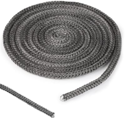 JHUBERS- Afdichtkoord Ø 8 mm x 2.5 m - Vezelglas - Brandwerend 450-550°C - Isolerend - Voor haarden - Inclusief 4 hoge temperatuurpluggen - Sealing Cord