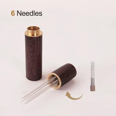 Agitateur à café en acier inoxydable, 5/6/8 aiguilles, doseur à café, doseur à expresso, niveleur, accessoires pour barista black