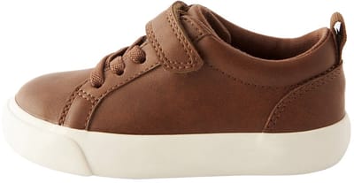 Next - Jongens - Sneakers met elastische veters en klittenbandsluiting, brede pasvorm (G) - Bruin
