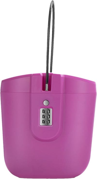 Draagbare Kluis - Veiligheidskoffer Reis - Spullen Opbergen - Afneembare Kabelgreep - 2 Liter - Hot Pink