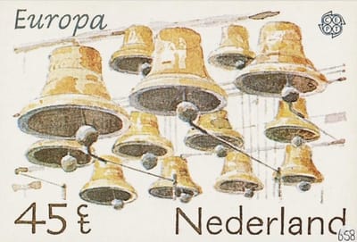 Briefkaart met afbeelding Carillon postzegel
