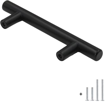 Hoexs Zwarte Kastgreep 15 cm – Hartafstand 96 mm – Ronde Lade- & Deurgreep – Matzwart
