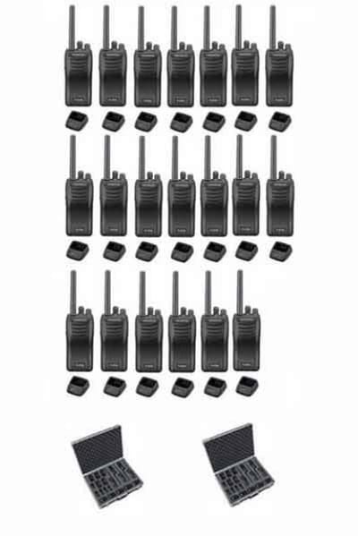 Set van 20 stuks Kenwood TK-3501 PMR446 met tafelladers en koffer