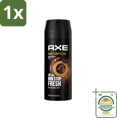 1 x Axe Deodorant Bodyspray Dark Temptation 150 ml- Axe Dark Temptation - Deodorant - Bodyspray - Chocolade Geur - Rode Peperkorrels