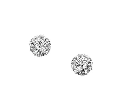 The Jewelry Collection Oorknoppen Zirkonia - Zilver Gerhodineerd