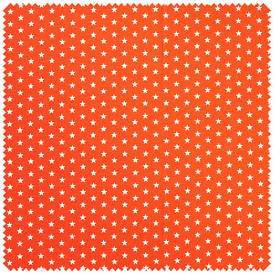 Katoenen poplin stof "Stars" - Oranje