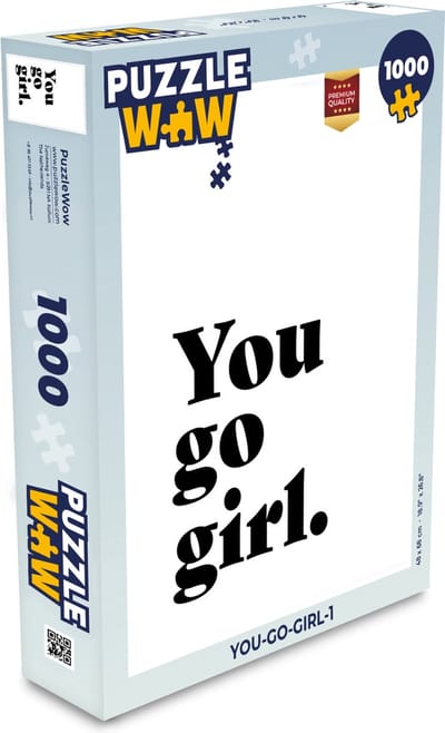 Puzzel Spreuken - You go girl - Meisjes - Kinderen - Quotes - Legpuzzel - Puzzel 1000 stukjes volwassenen