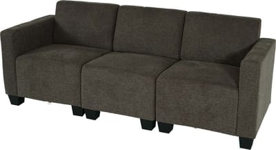 Modulaire 3-zits bank Lyon, stof/textiel ~ bruin