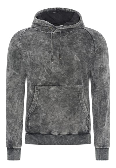 Gewassen hoodie met een used look