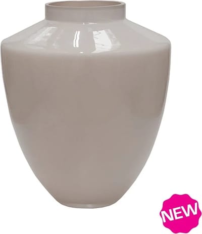 Vaas Tugela S | Small | Ivory - Pastel Wit - Off White | Mond geblazen glas | Glans | Ø24,5 x H29 cm