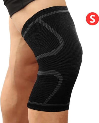 Bovista Sportbrace Knie - Kniebrace - Knee Sleeves Powerlifting - Knee Support - Compressie Knie Brace - Knee Wraps - Dames - Heren - Grijs - Maat S
