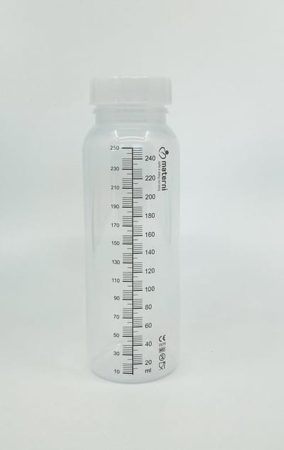 Materni Moedermelk Bewaarfles - 240 ml met dop borstvoeding - 10 stuks