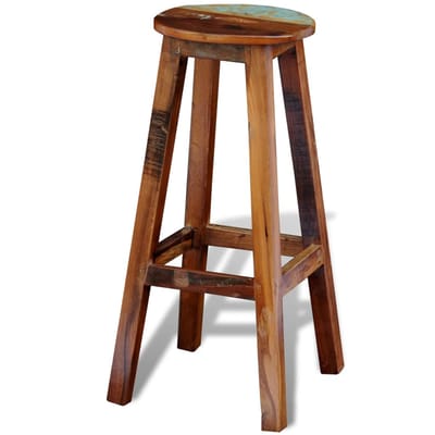 Vintage Stijl Barkruk Gemaakt van Gerecycled Massief Hout