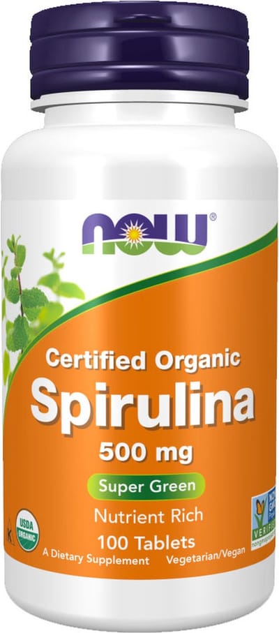 Now Foods Spirulina Certified 500mg (100) Standard - Vitaminen, mineralen & gezondheid - Kruiden