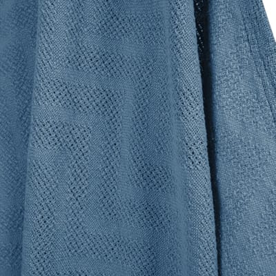 Goodivery ® Zachte Babydeken van Biologisch Katoen in Indigo Gebreide Look voor Jongen en Meisje