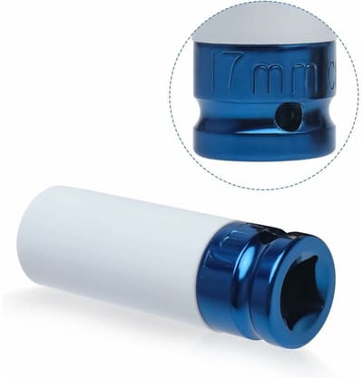 Geschikt voor 5-delige slagdoppenset voor extra dunne metrische aandrijfvelgen, maat 15, 17, 19, 21, 22 mm,