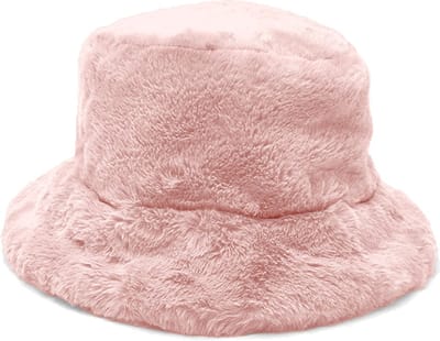 Yucka - Fluffy bucket hat - Vissershoedje - Dames - Faux fur - Winter - roze