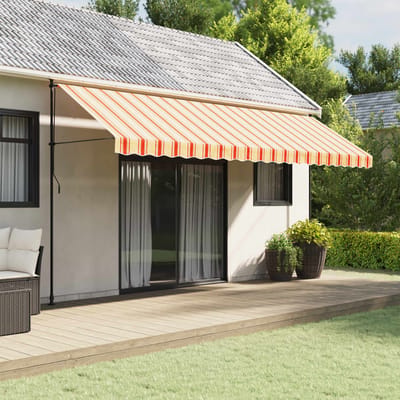 vidaXL - Vervangingsdoek - voor - luifelrok - gestreept - 500 - cm - geel - en - oranje