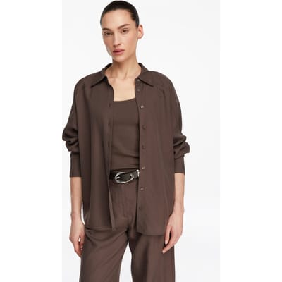 Comma  Blouses Brown Size: 40 | Long-Sleeved Tops Outlet | Dames | Bruin