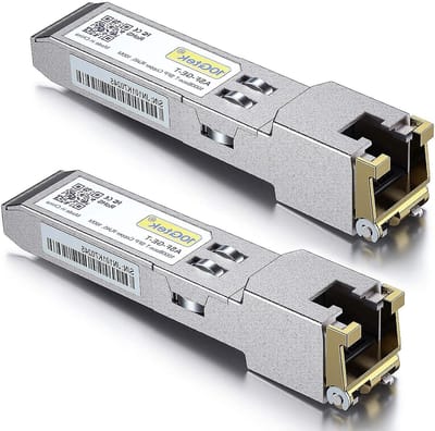 Netwerk Transceiver - Mini GBIC Module - Netwerk Verbinding - 100 Meter Bereik - 2 Stuks - Zilver