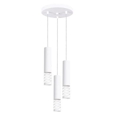 Sollux Lighting Hanglamp Lami - GU10 - wit - staal - 25x25x125cm