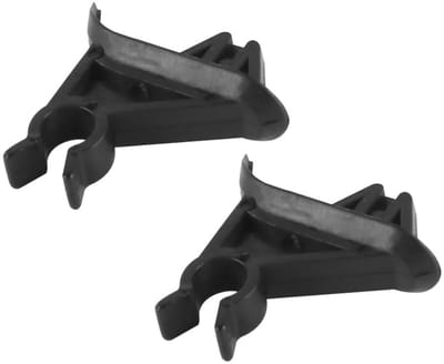 Allecto - Duurzame Motorkapsteunclips - Vervangende Clips voor Motorkapsteunstang - 2 Stuks - Betrouwbare Bevestiging - Zwart - Geschikt voor Diver..