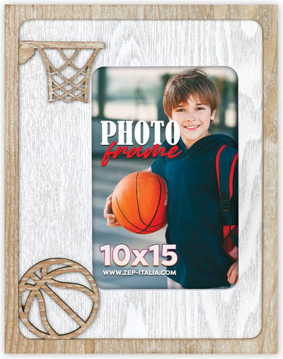 ZEP - Houten Fotolijst Basketbal Jordan Bruin voor foto 10x15 - PN9546