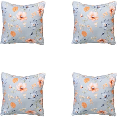 Madison - Sierkussen Florina blue - Ca. 50x50 cm - Set van 4